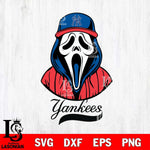 New York Yankees Ghostface 5 Svg Eps Dxf Png File, Digital Download, Instant Download