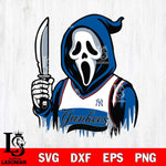 New York Yankees Ghostface 6 Svg Eps Dxf Png File, Digital Download, Instant Download