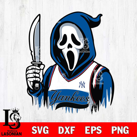 New York Yankees Ghostface 6 Svg Eps Dxf Png File, Digital Download, Instant Download