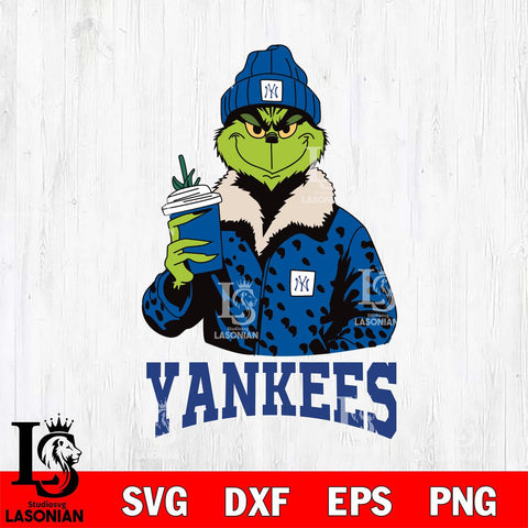 New York Yankees Grinch Leopard Svg Eps Dxf Png File, Digital Download, Instant Download