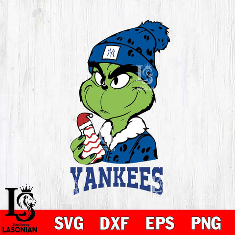 New York Yankees Grinch Tree Cake Svg Eps Dxf Png File, Digital Download, Instant Download