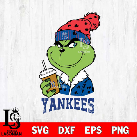 New York Yankees Grinch hat Svg Eps Dxf Png File, Digital Download, Instant Download