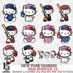 New York Yankees MLB Bundle 12 Svg Eps Dxf Png File, Digital Download, Instant Download