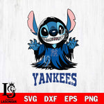 New York Yankees Stitch Ghost Svg Eps Dxf Png File, MLB svg, Digital Download, Instant Download