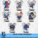 New York Yankees Stitch Halloween Bundle MLB Svg Eps Dxf Png File, Digital Download, Instant Download