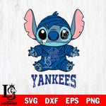 New York Yankees Stitch Mummy Svg Eps Dxf Png File, MLB svg, Digital Download, Instant Download