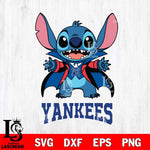 New York Yankees Stitch Vampire halloween Svg Eps Dxf Png File, MLB svg, Digital Download, Instant Download