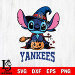 New York Yankees Stitch witch Svg Eps Dxf Png File, MLB svg, Digital Download, Instant Download