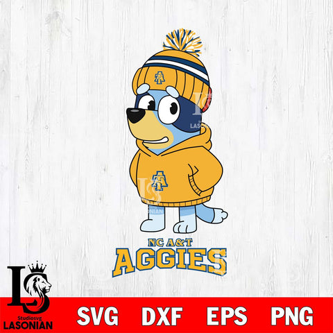 North Carolina A&T Bluey Hoodie rugby Svg Eps Dxf Png File, Digital Download ,Instant Download, Cricut File