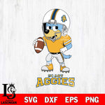 North Carolina A&T Bluey rugby Svg Eps Dxf Png File, Digital Download ,Instant Download, Cricut File