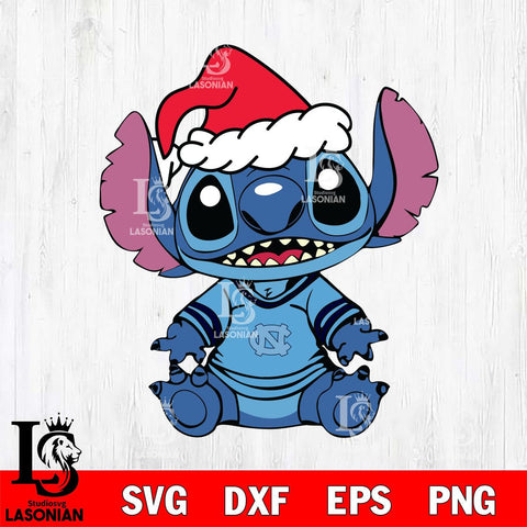 North Carolina Tar Heels Baby Stitch Christmas Svg Eps Dxf Png File, Digital Download, Instant Download