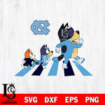 North Carolina Tar Heels Bluey 6 Svg Eps Dxf Png File, Digital Download, Instant Download