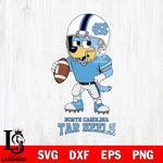 North Carolina Tar Heels Bluey rugby Svg Eps Dxf Png File, Digital Download ,Instant Download, Cricut File