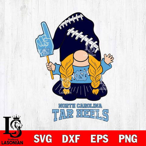 North Carolina Tar Heels Gnomes Fan Svg Eps Dxf Png File, Digital Download, Instant Download