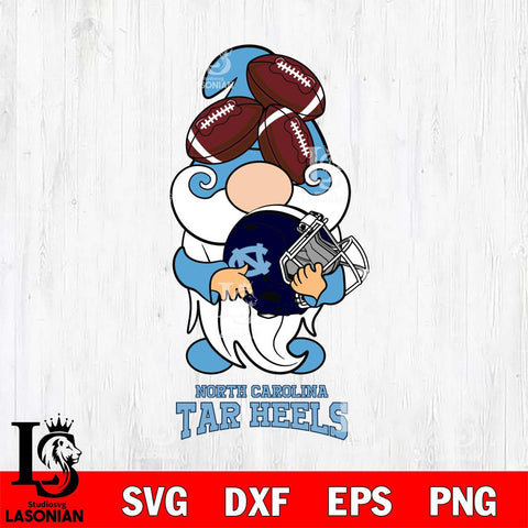 North Carolina Tar Heels Gnomes Helmet Svg Eps Dxf Png File, Digital Download, Instant Download