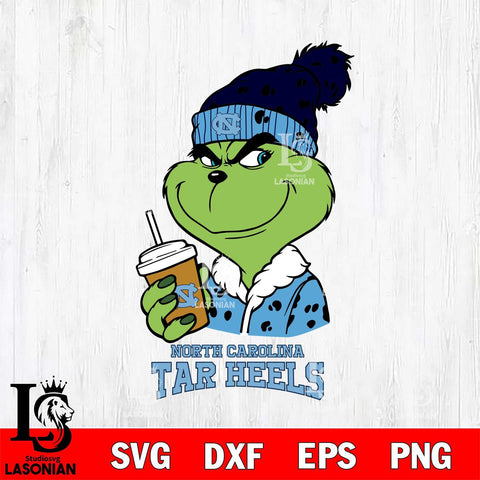 North Carolina Tar Heels Grinch hat Svg Eps Dxf Png File, Digital Download, Instant Download