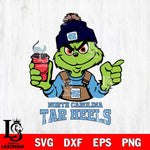 North Carolina Tar Heels Grinch with coffee Svg Eps Dxf Png File, Digital Download, Instant Download