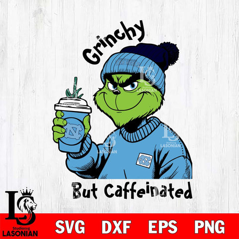 North Carolina Tar Heels Grinchy But Caffeinated Svg Eps Dxf Png File, Digital Download, Instant Download