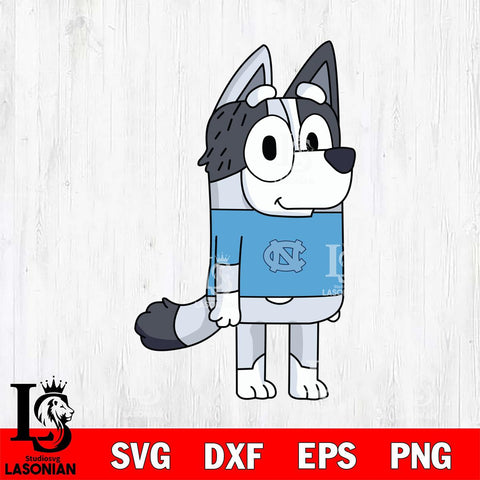 North Carolina Tar Heels Muffin Bluey Svg Eps Dxf Png File, Digital Download, Instant Download