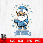 North Carolina Tar Heels Santa Claus Coffe Svg dxf eps png pdf file,NCAA svg,Digital Download,Cricut file