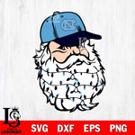 North Carolina Tar Heels Santa Claus Face Svg dxf eps png pdf file,NCAA svg,Digital Download,Cricut file