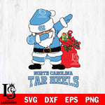 North Carolina Tar Heels Santa Dabbing Christmas Svg dxf eps png pdf file,NCAA svg,Digital Download,Cricut file