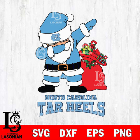 North Carolina Tar Heels Santa Dabbing Christmas Svg dxf eps png pdf file,NCAA svg,Digital Download,Cricut file