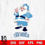 North Carolina Tar Heels Santa claus Svg dxf eps png pdf file,NCAA svg,Digital Download,Cricut file