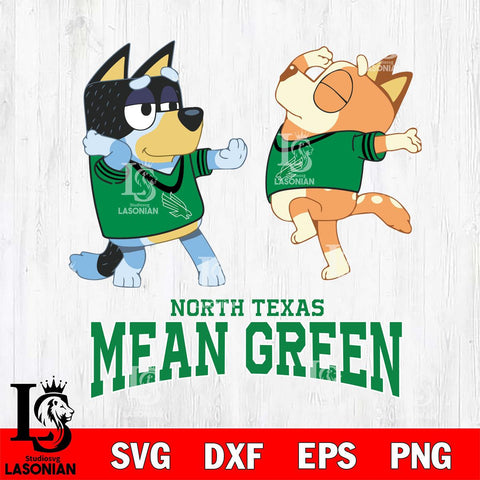 North Texas Mean Green Bluey Dance Svg Eps Dxf Png File, Digital Download, Instant Download