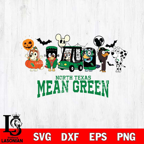 North Texas Mean Green Bluey Halloween Svg Eps Dxf Png File, Digital Download, Instant Download