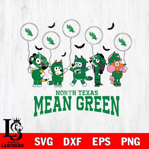 North Texas Mean Green Bluey Halloween Spooky Svg Eps Dxf Png File, Digital Download, Instant Download