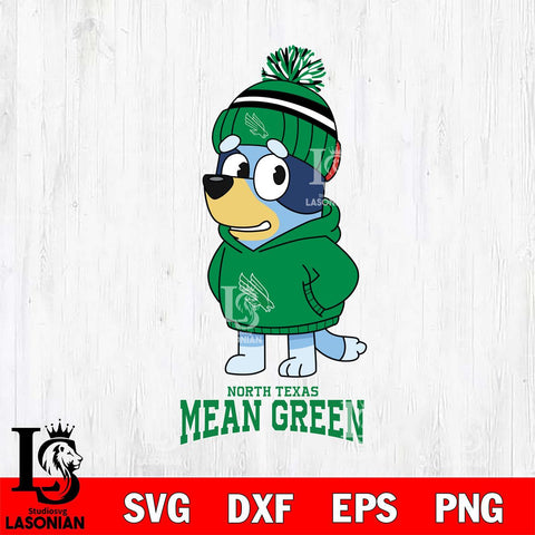 North Texas Mean Green Bluey Hoodie rugby Svg Eps Dxf Png File, Digital Download ,Instant Download, Cricut File