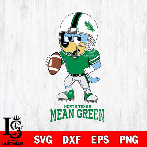 North Texas Mean Green Bluey rugby Svg Eps Dxf Png File, Digital Download ,Instant Download, Cricut File