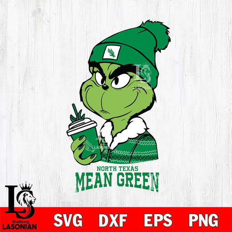 North Texas Mean Green Boujee Grinch Christmas Cut Files Cricut, Svg Dxf Eps Png file, Digital download , Silhouette