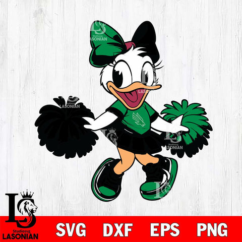 North Texas Mean Green Daisy Duck Cheerleader Svg Eps Dxf Png File, NCAA svg, Digital Download, Instant Download