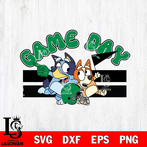 North Texas Mean Green Game Day Bluey Svg Eps Dxf Png File, Digital Download, Instant Download