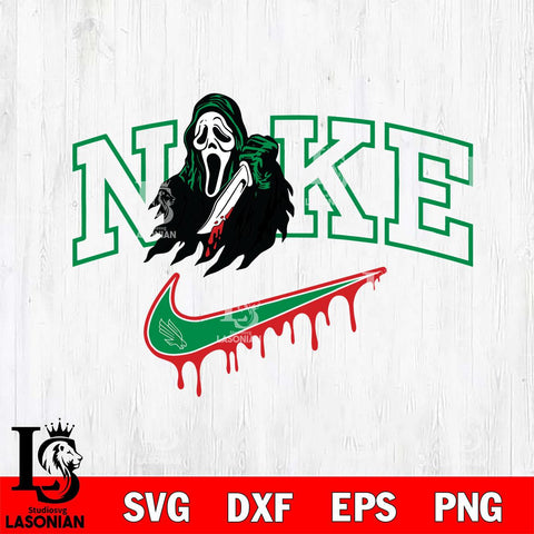 North Texas Mean Green Ghostface Nike Svg Eps Dxf Png File, Digital Download, Instant Download