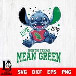 North Texas Mean Green Love Stitch, Svg Eps Dxf Png File, Digital Download