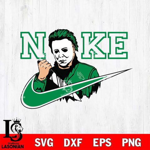 North Texas Mean Green Michael Myers Nike Svg Eps Dxf Png File, Digital Download, Instant Download