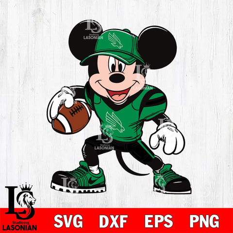 North Texas Mean Green Mickey Mouse Svg Eps Dxf Png File, NCAA svg, Digital Download, Instant Download