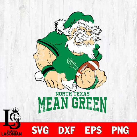 North Texas Mean Green Santa Claus Angry Svg dxf eps png pdf file,NCAA svg,Digital Download,Cricut file