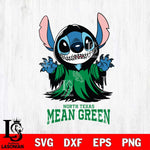 North Texas Mean Green Stitch Ghost Svg Eps Dxf Png File, NCAA svg, Digital Download, Instant Download