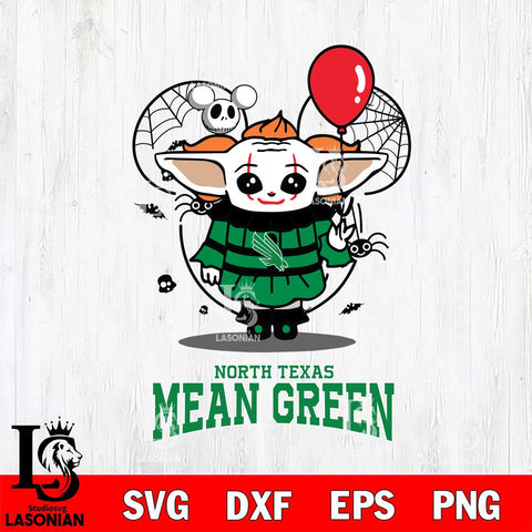 North Texas Mean Green Stitch Pennywise Halloween Svg Eps Dxf Png File, Digital Download, Instant Download