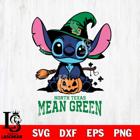 North Texas Mean Green Stitch witch Svg Eps Dxf Png File, NCAA svg, Digital Download, Instant Download