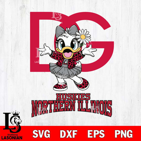 Northern Illinois Huskies Dolce And Gabbana Daisy Duck Disney Svg Eps Dxf Png File, Digital Download, Instant Download