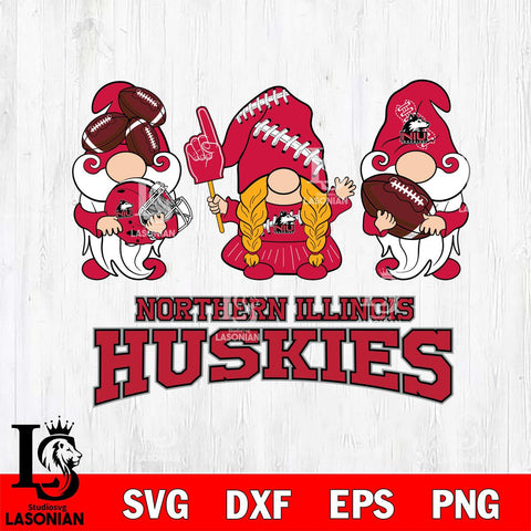 Northern Illinois Huskies 3 Gnomes Football Svg Eps Dxf Png File, Digital Download, Instant Download