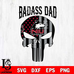 Northern Illinois Huskies Badass Dad Svg Eps Dxf Png File, Digital Download, Instant Download