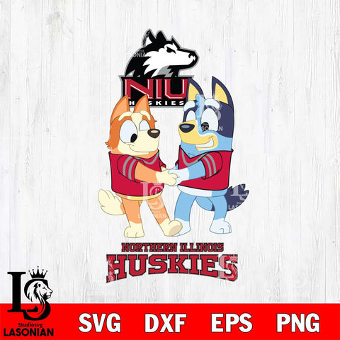 Northern Illinois Huskies Bluey Chilli Dance Svg Eps Dxf Png File, Digital Download, Instant Download