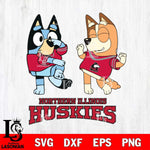 Northern Illinois Huskies Bluey Chilli Sport Svg Eps Dxf Png File, Digital Download, Instant Download