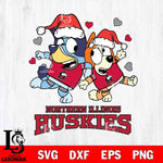 Northern Illinois Huskies Bluey Christmas NFL Svg Eps Dxf Png File, Digital Download